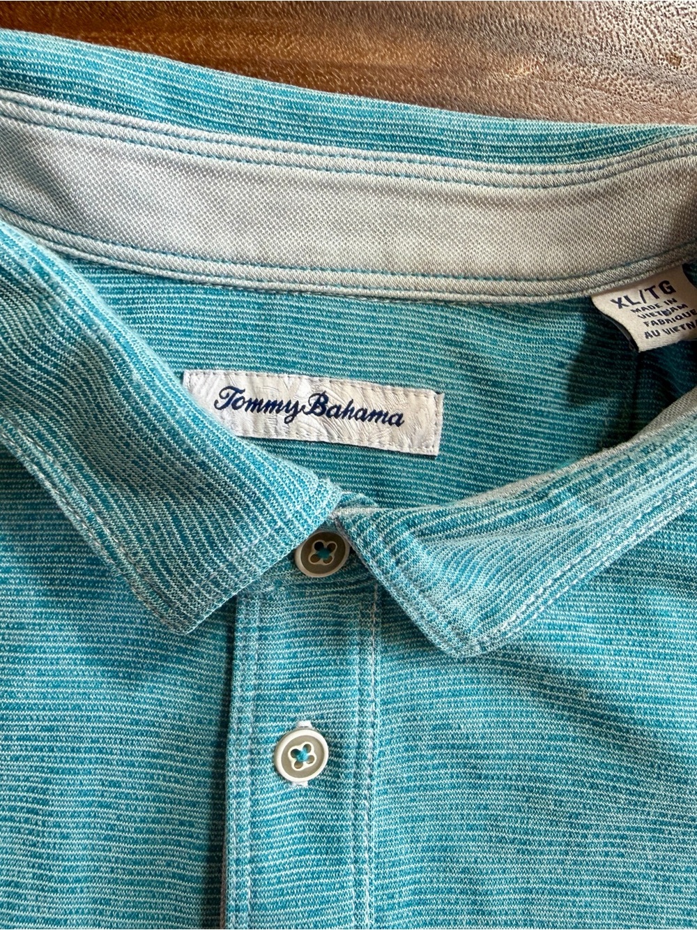 Tommy Bahama Men’s Light Turquoise Polo Shirt - Picture 3 of 9
